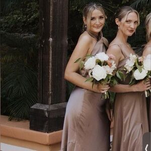 Jasmine Halter Maxi | 🤎🤎Show Me Your Mumu 🤎🤎| Size M | Dune Luxe Satin